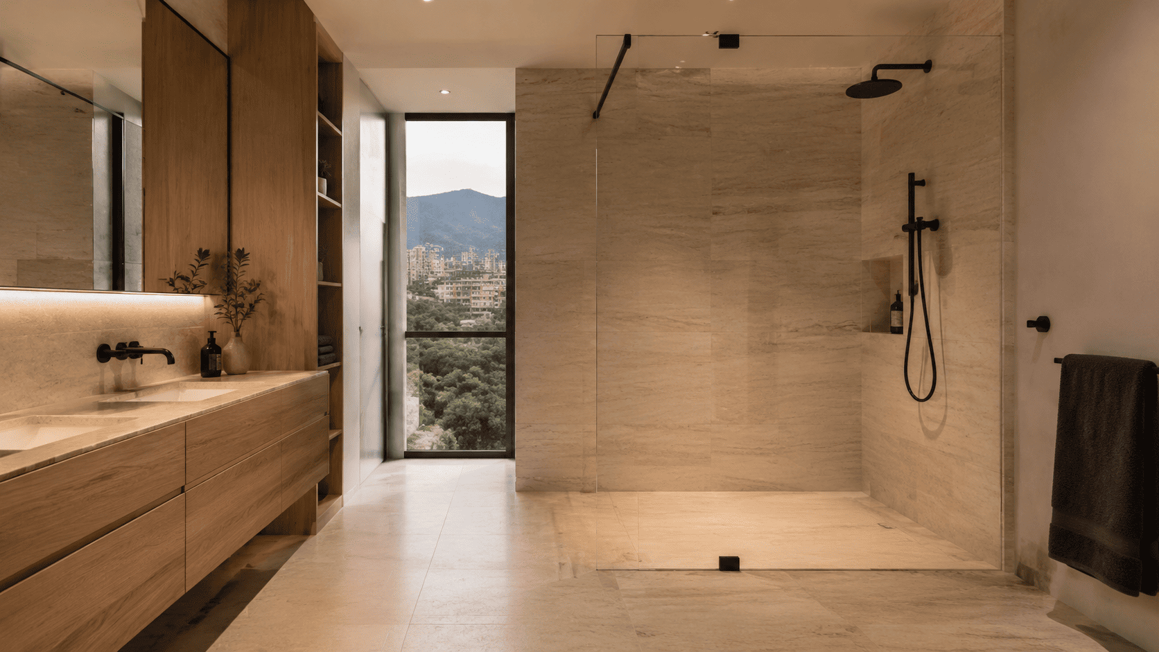 Comparación de vidrio transparente, esmerilado y oscuro para divisiones de baño