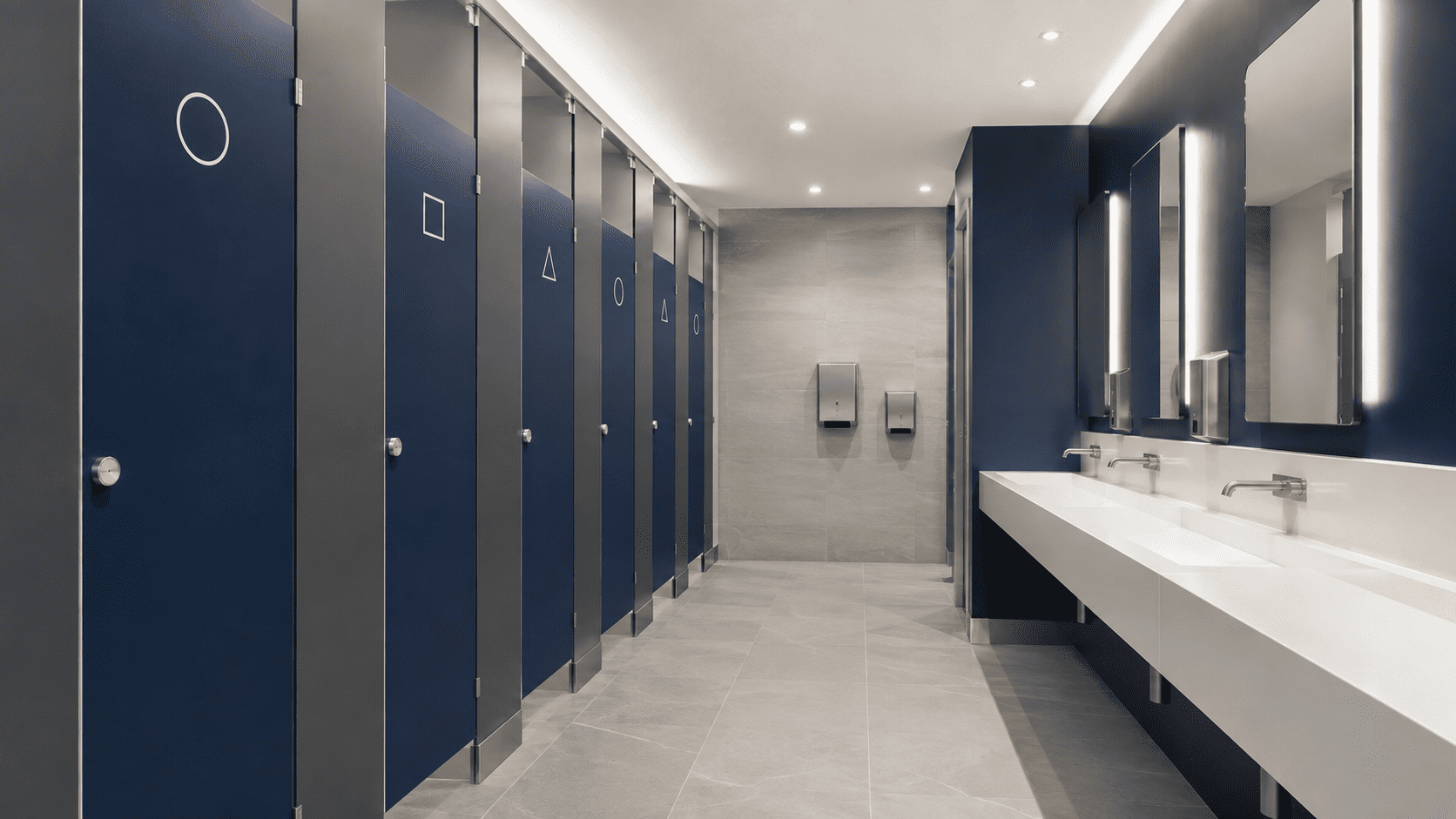 divisiones de baño en HPL fenólico